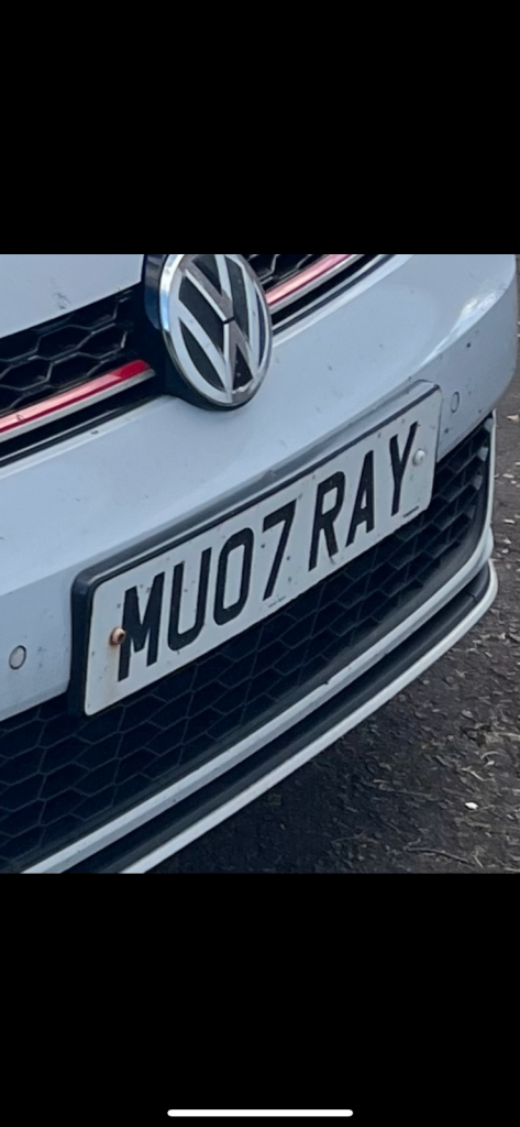 Private number plate MU07 RAY (MURRAY)