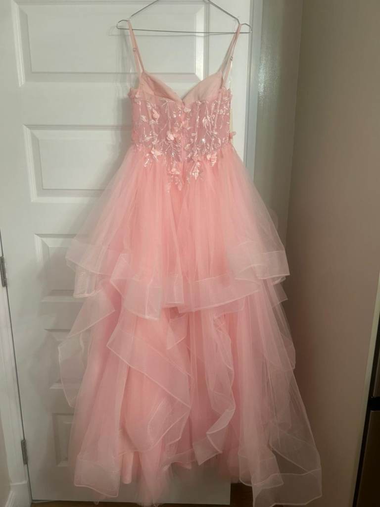 Stacees blushing pink prom dress