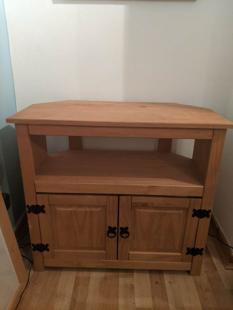 Wooden Corner TV Cupboard
