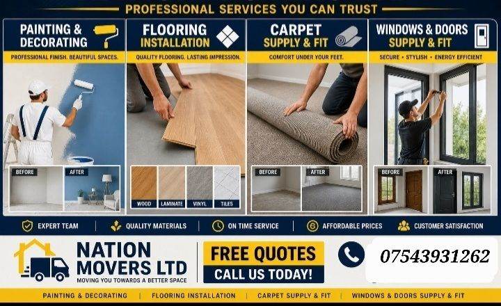 Builders services🔸️Painter & Decorating🔸️Handyman🔸️UPVC Windows supply & fitting 