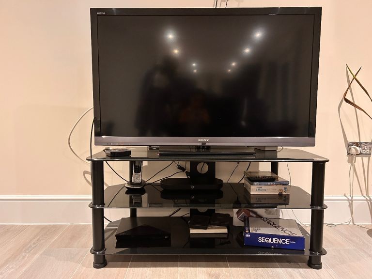 Sony Bravia 44" TV with the TV stand