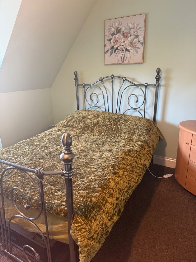 Silver Bed Frame