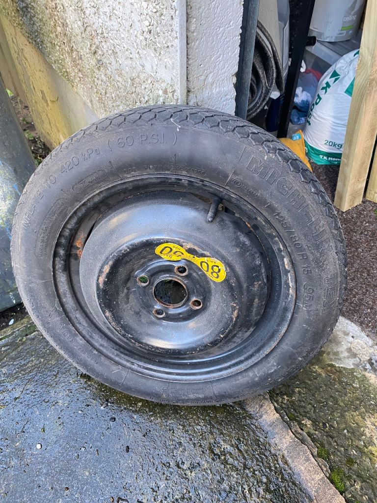 Spare  car wheel with new tyre 