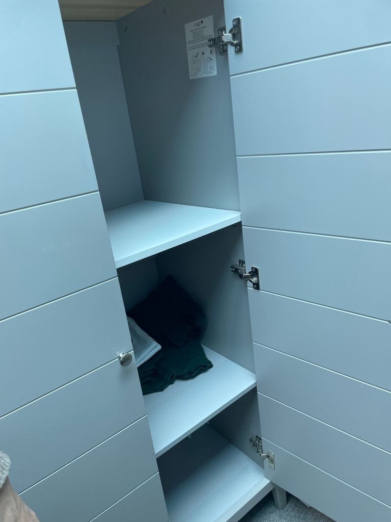 2 piece nursery furniture , wardrobe and chest of drawers 