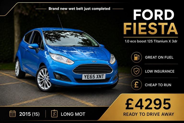 2015 Ford Fiesta 1.0 EcoBoost 125 Titanium X 3dr Hatchback Petrol Manual