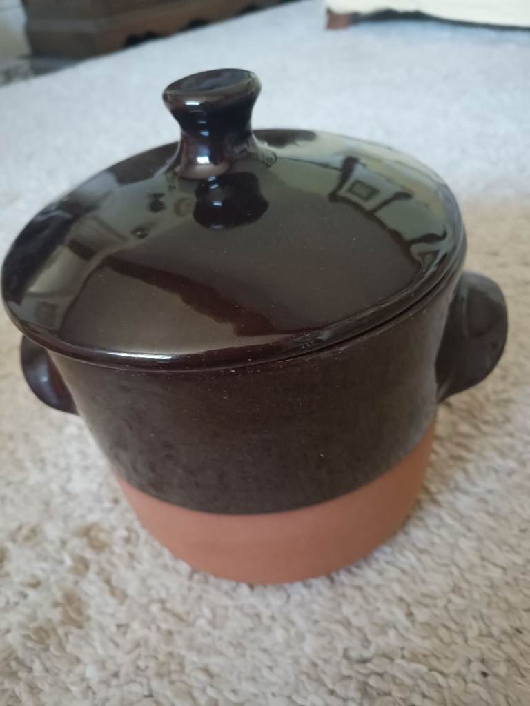 VINTAGE ROYAL BARUM WARE HOT POT - C H BRANNAM LTD