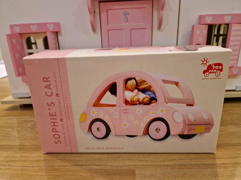 Dolls House with family, car and LOADS of furniture