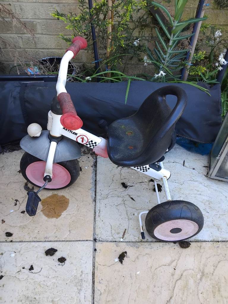 Kettler Tricycle for Kids – Pink and White, Fair Condition