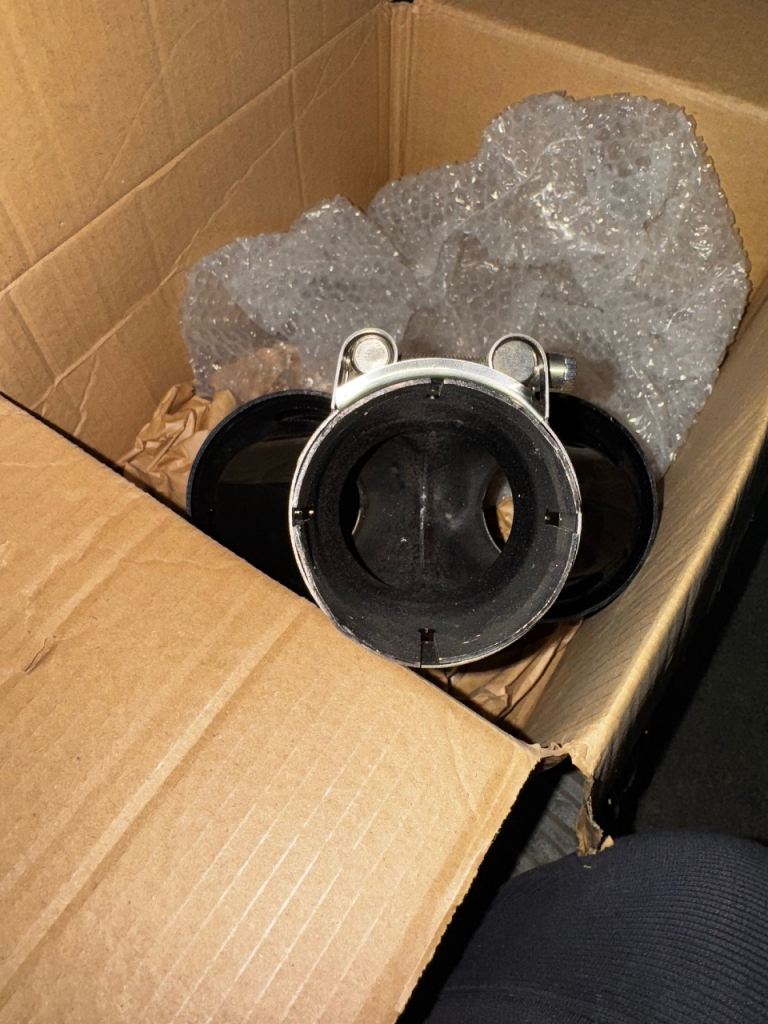 Akrapovic twin exhaust tip carbon fibre 