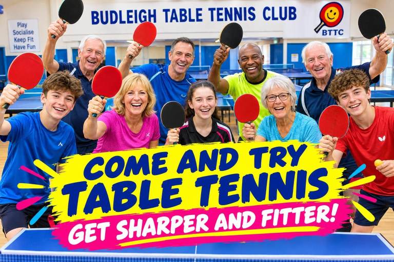 Table Tennis - play all year round in Budleigh Salterton
