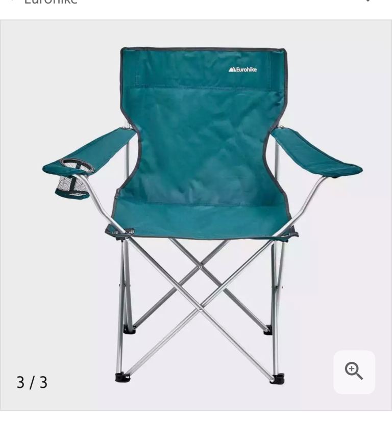 Eurohike camping chairs - 6 for £30 - used once for event