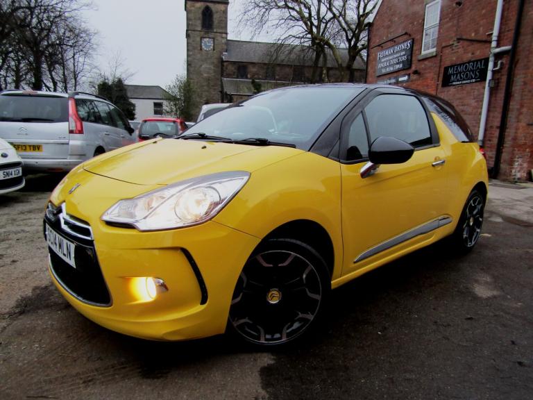 CITROEN DS3 1.6 HDI YELLOW 2 KEYS FULL SERVICE HISTORY 11 STAMPS £20 ROAD TAX