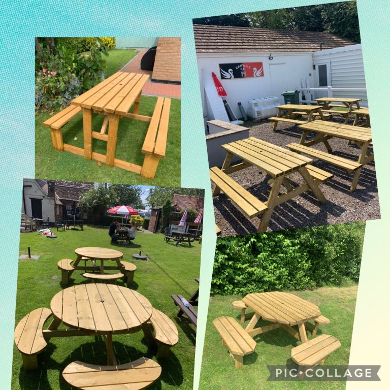 image for Brand new heavy duty pub style picnic benches 