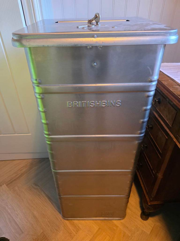 British steel bin