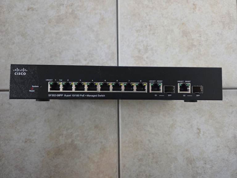 Cisco SF302-08PP 8 Port PoE+ Managed Switch