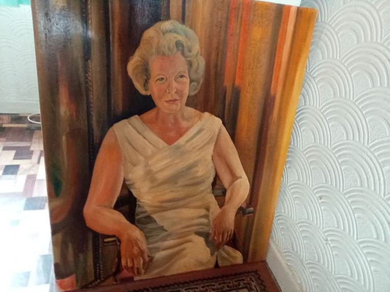 Vintage Style Portrait Painting – Good Condition