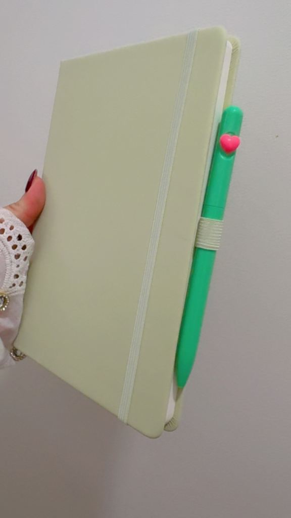 New A5 Notebook with Pen – Light Green