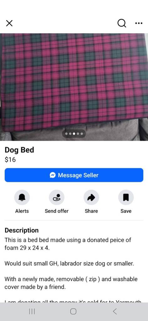 Pet bed with removable cover 