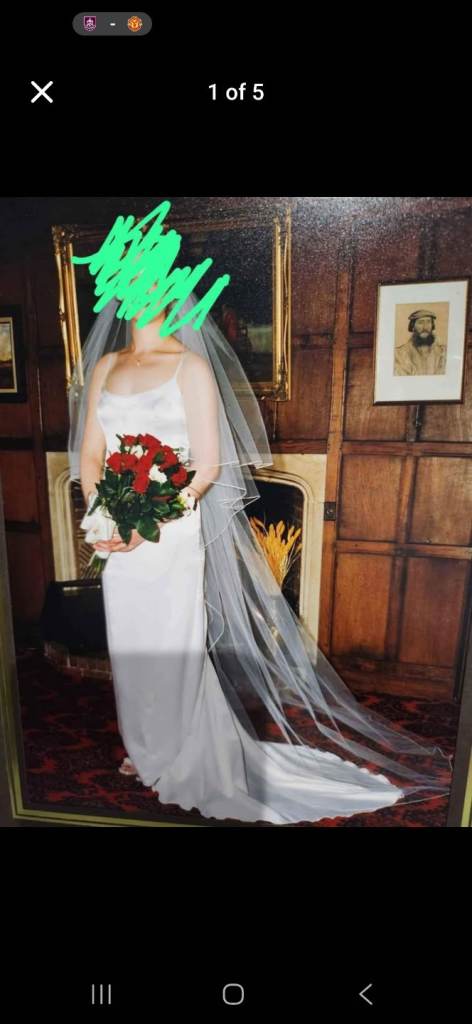 Bespoke silk wedding dress fits size 10/12
