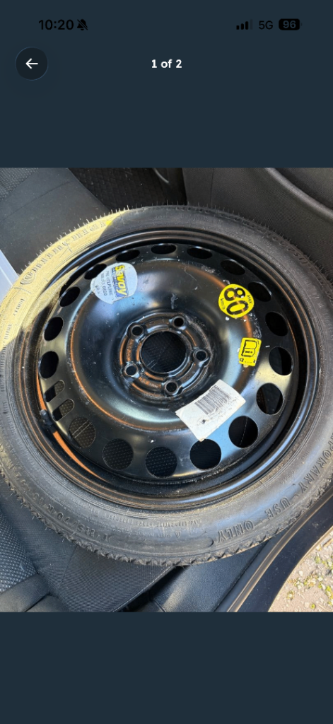  16” unused space-saver wheel and tyre.