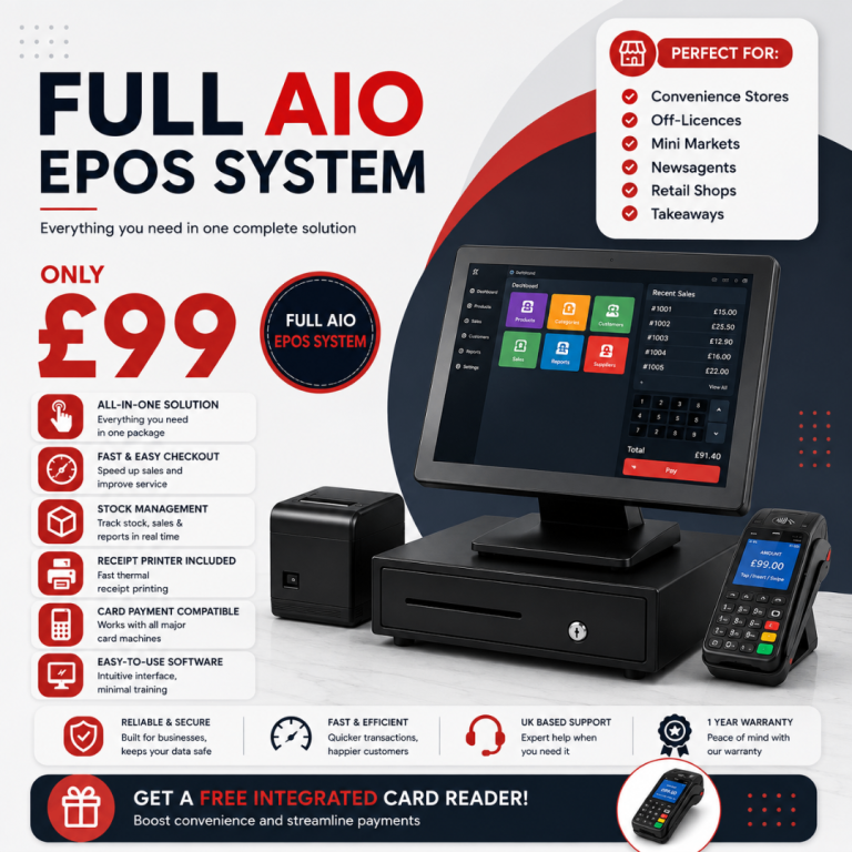 Full AIO EPOS System – Complete Business EPOS Solution for £99