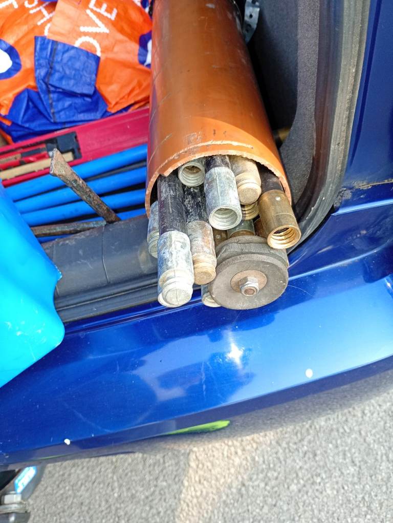Drain rod set and 3 x end attachments 