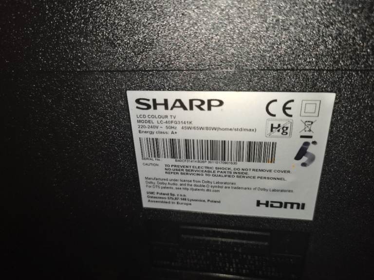 40" Sharp Full HD TV