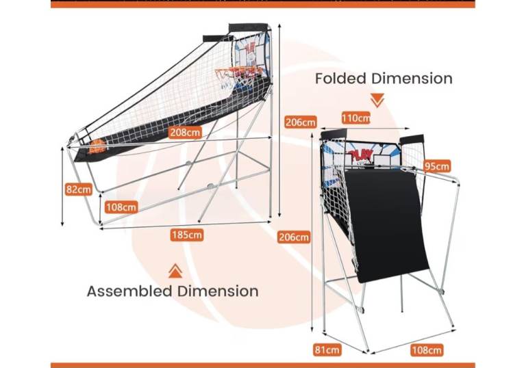Foldable Basketball Arcade Game