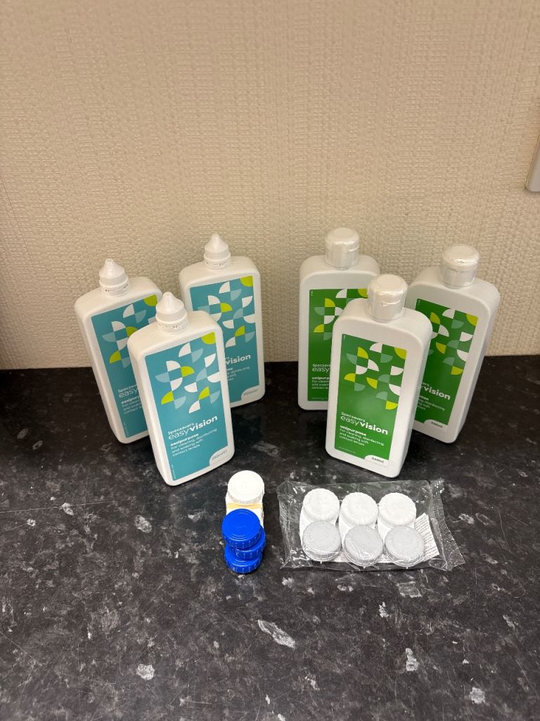 Easyvision Contact Lens Solution & Cases - NEW