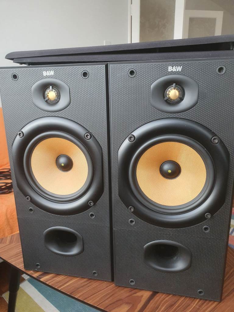 image for Pair of B&W DM#602 speakers with cables