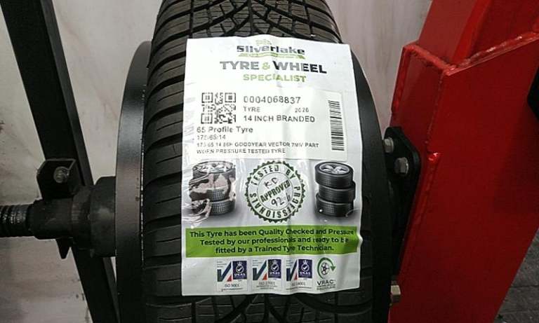 175 65 14 86h Goodyear Vector 7mm Part Worn Pressure Tested Tyre