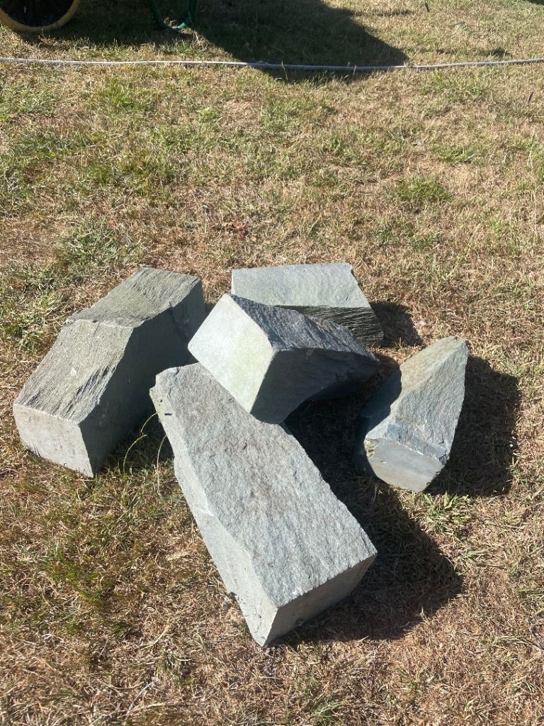 Reclaimed grey sandstone blocks – Garden or Edging Project