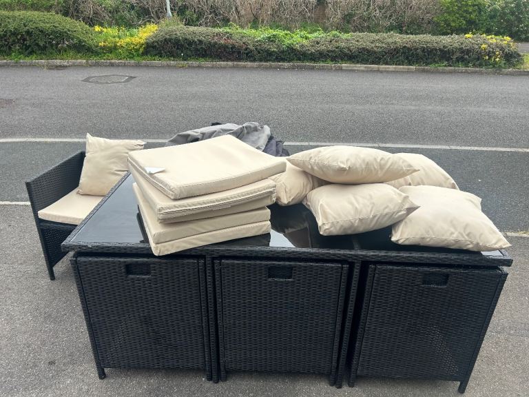 6 seater rattan cube patio garden furniture set **CAN DELIVER**