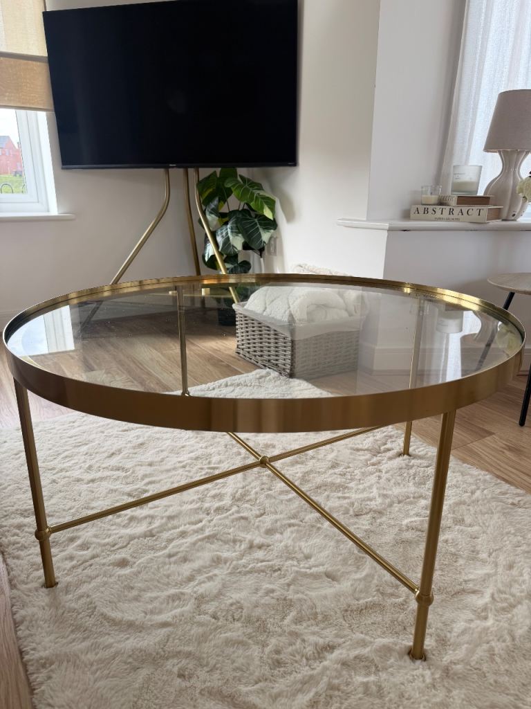 Gold Round Coffee Table 