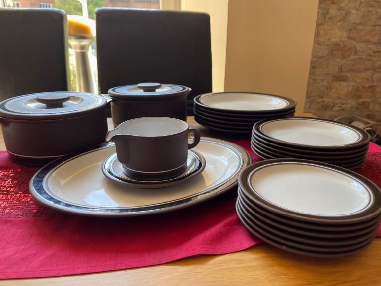 Hornsea Contrast vintage 70s retro dinner service 