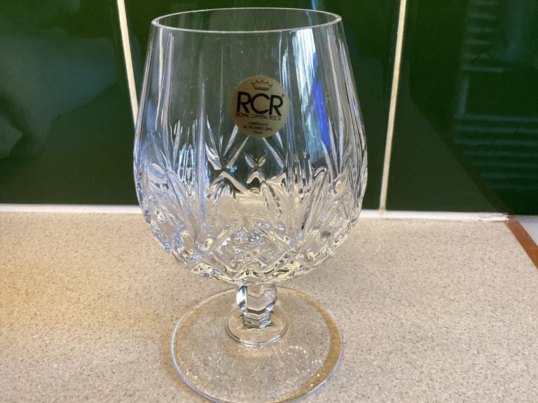RCR Royal Crystal Rock Brandy Glasses – Set of 6, New