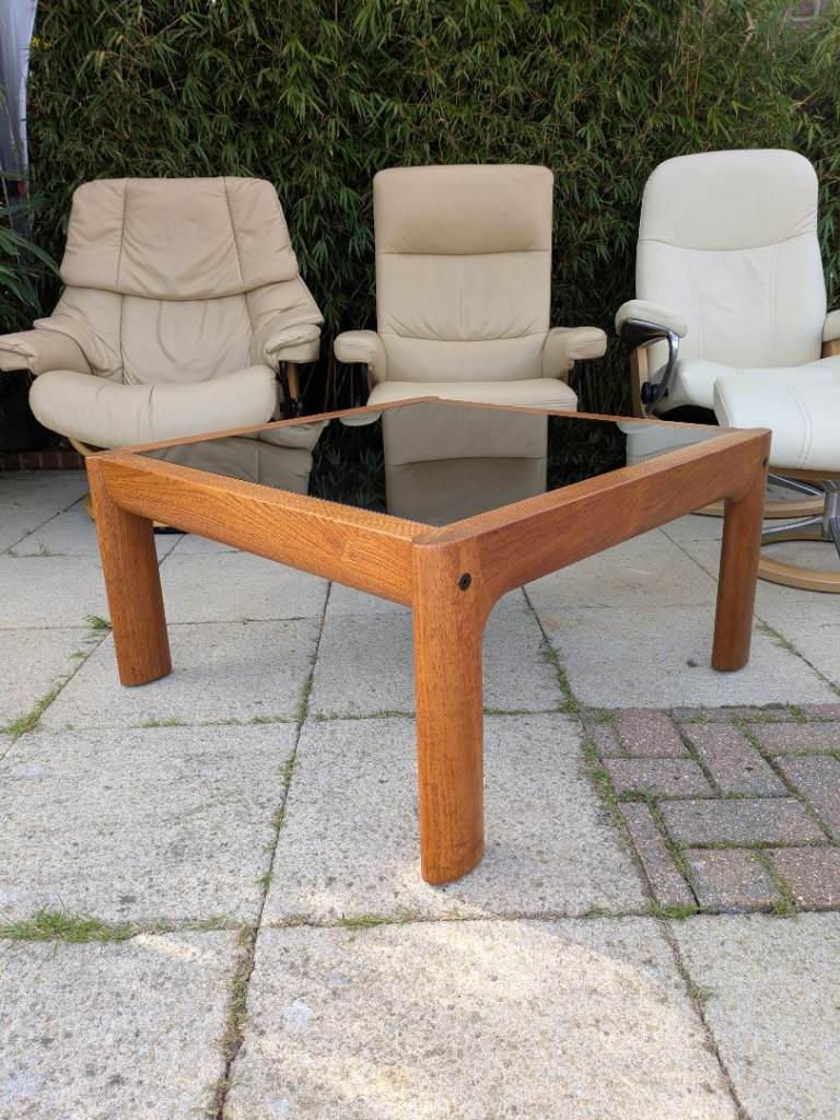 Ekornes Stressless Montana Teak Coffee Table Vintage Retro Mid Century Delivery Available 