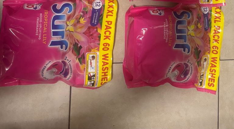 Persil x4 packs 52 washes an surf x2 packs 60washes