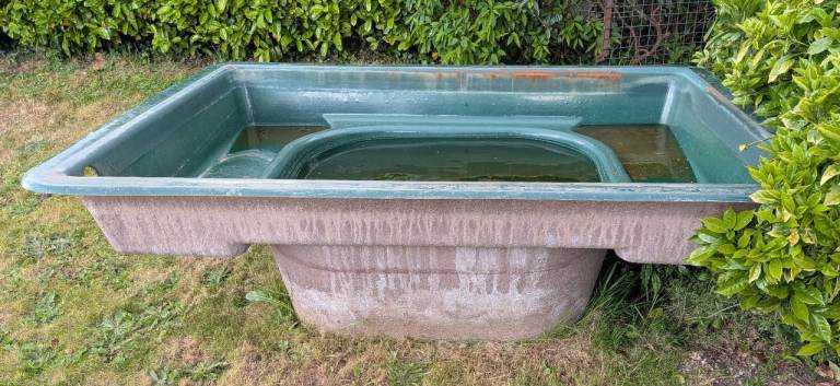 Pond liner (fiberglass) with metal mesh lid FREE