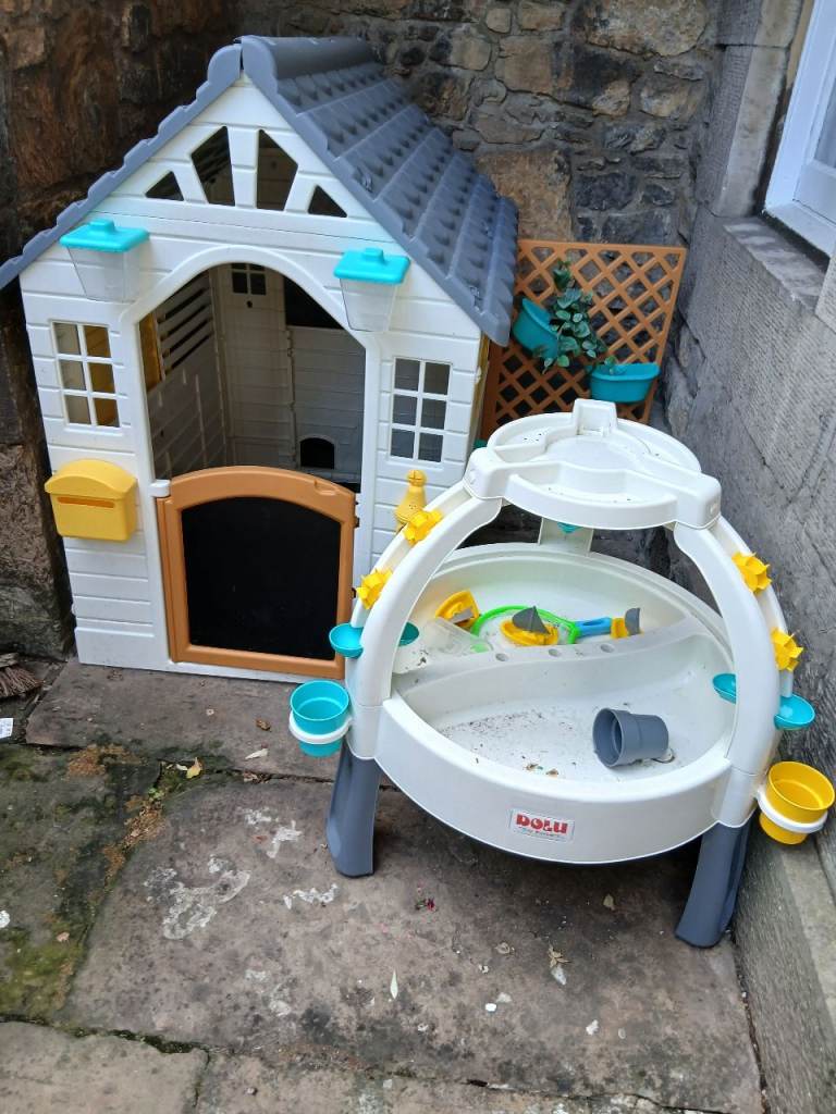 Playhouse and water table 