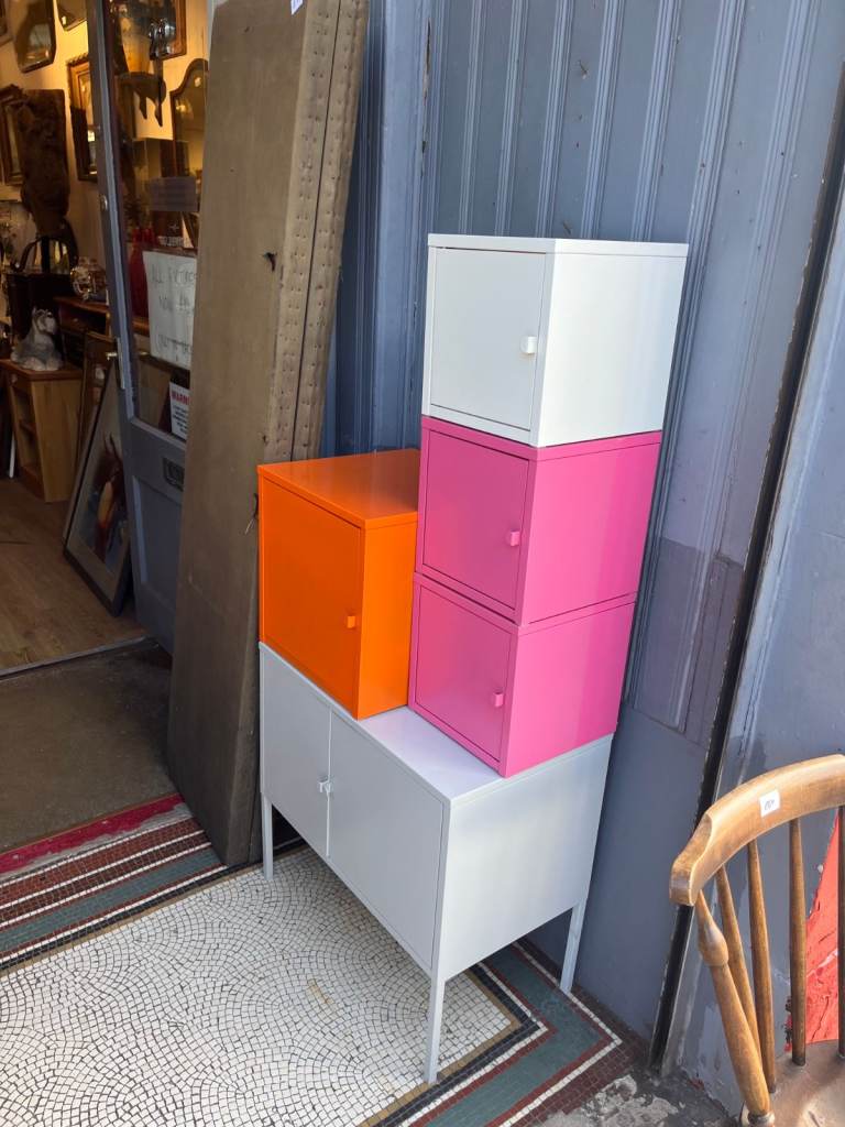 Colourful Metal Storage Cabinets and Sideboard Unit