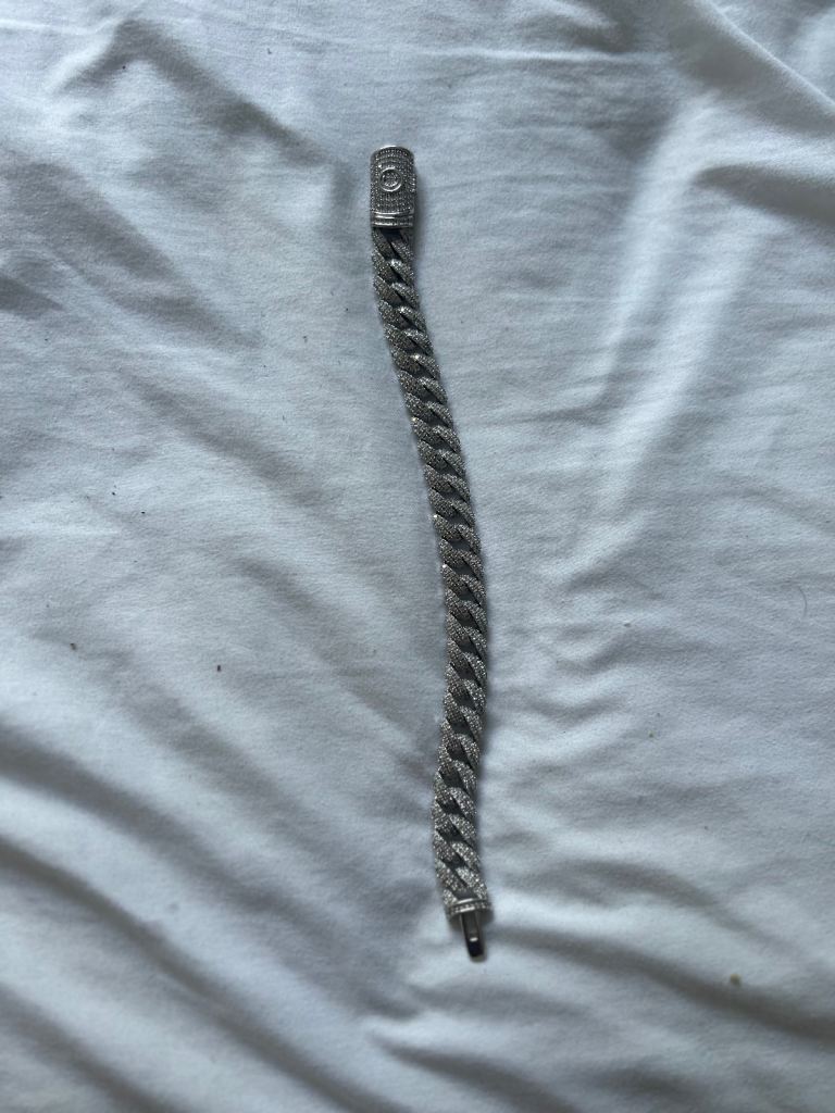 Iced Cuban Link Chain Cubic Zirconia Bracelet Thick Bling Men Women Gold Plated