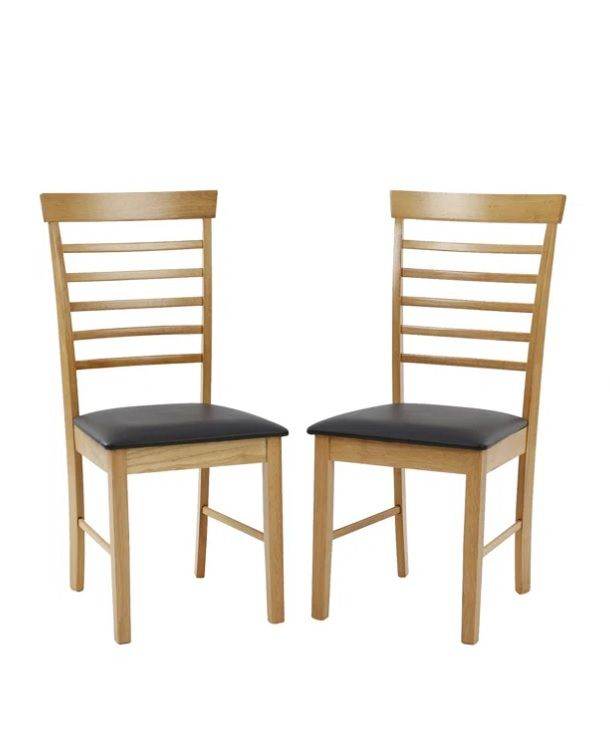 Bowerbank 46cm H Polyurethane Upholstered Ladder Back Side Chair (One Chair)