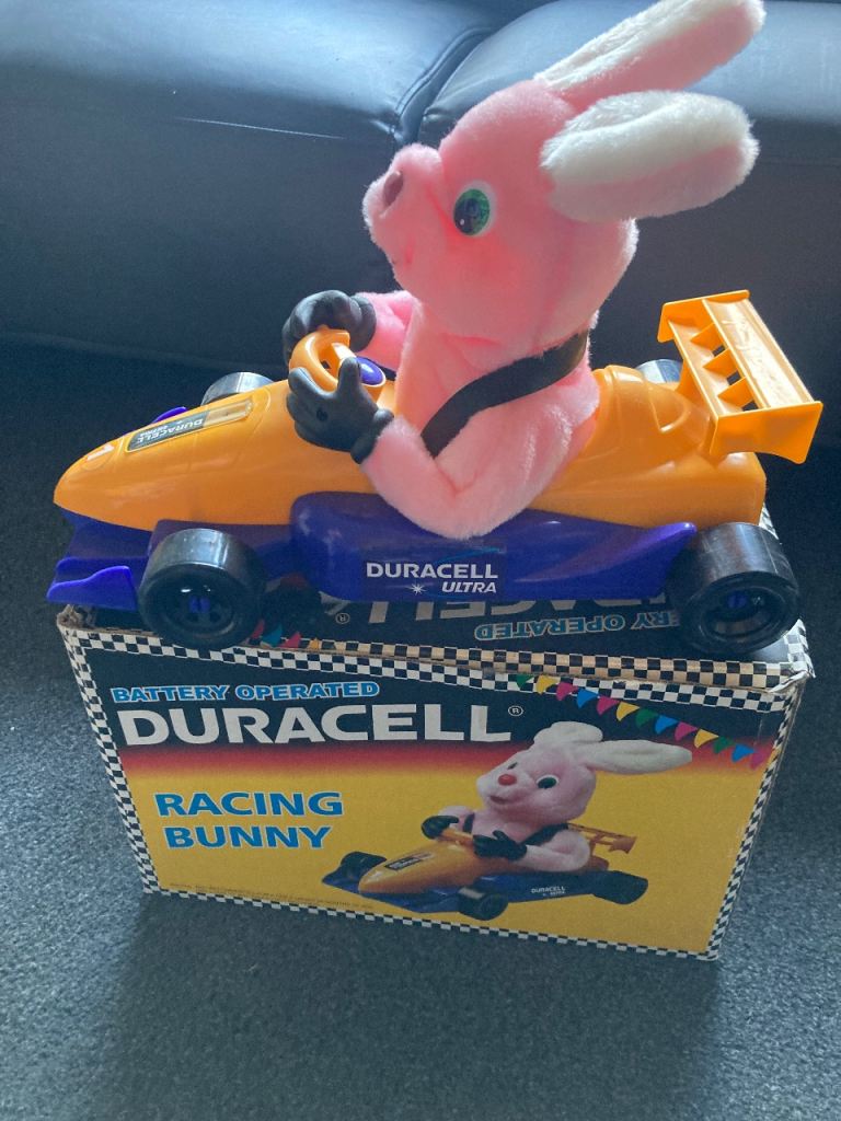 Duracell globetrotter bunny and racing bunny