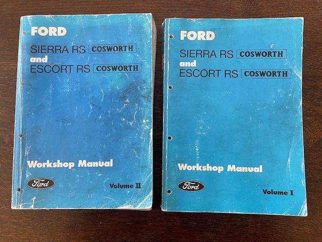 FORD SIERRA RS COSWORTH Workshop Manuals - Volume 1 & II 