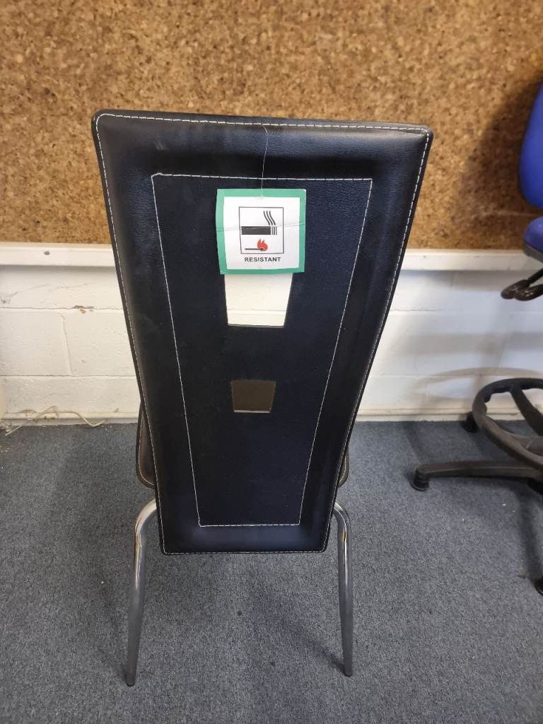 Black Thin Highback Faux Leather Dining Chair Never Been Used 