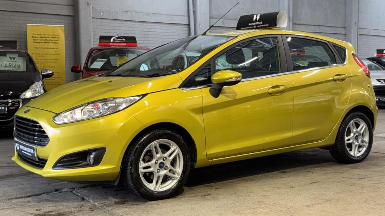 FORD FIESTA 1.0 T EcoBoost Zetec Yellow 5dr 1 OWNER+RARE COLOUR+LOW TAX+10