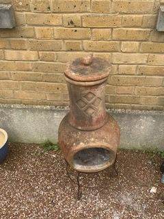 Chiminea with cover