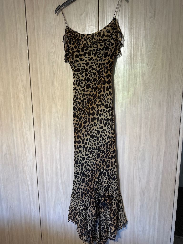 Leopard Print Maxi Dress – Good Condition