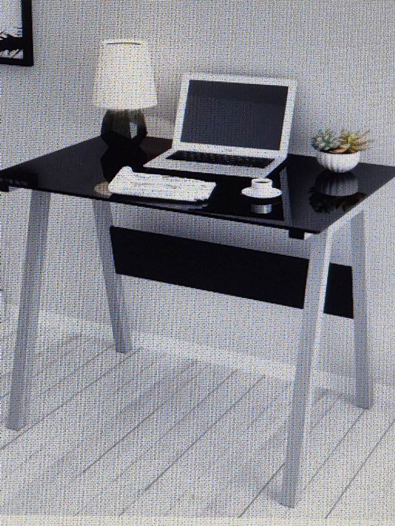 Cherry Tree Glass top computer desk